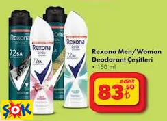 REXONA MEN/WOMAN DEODORANT ÇEŞİTLERİ 150 ML